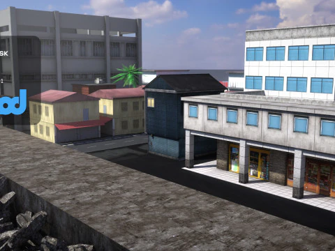 Countryside Street 01 3D Model