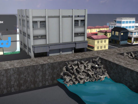 Countryside Street 01 3D Model