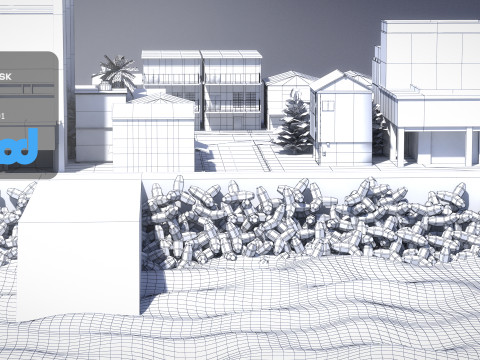 Countryside Street 01 3D-Modell