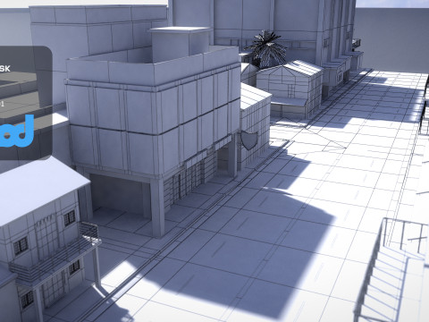 Countryside Street 01 3D-Modell