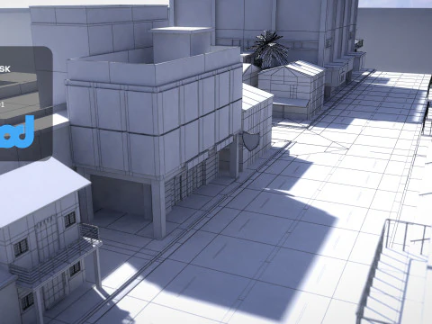 Countryside Street 01 3D Model