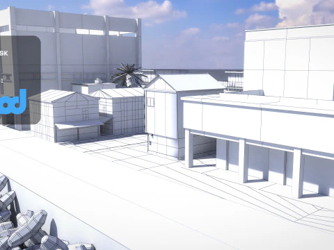 Countryside Street 01 3D Model