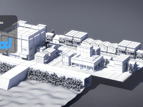 Countryside Street 01 3D Model