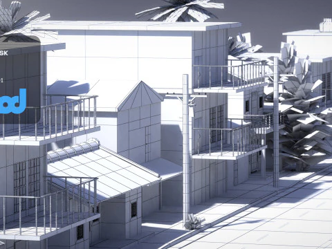 Countryside Street 02 3D Model