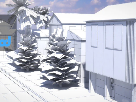 Countryside Street 02 3D Model