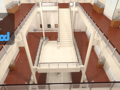 3 Floors Museum Modelo 3D