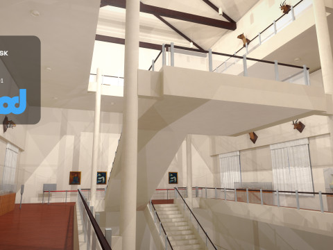 3 Floors Museum Modelo 3D