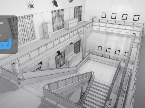3 Floors Museum Modelo 3D