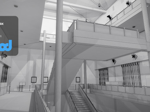 3 Floors Museum Modelo 3D