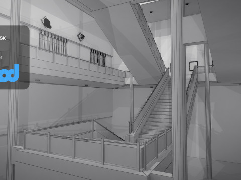 3 Floors Museum Modelo 3D