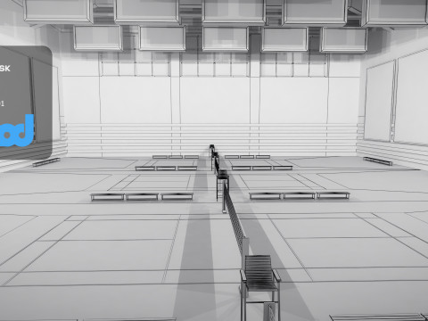 Badminton Court Modelo 3D