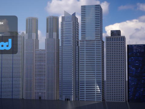 Modern Building in United States 3Dモデル