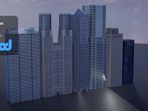 Modern Building in United States 3D Модель