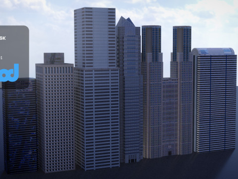 Modern Building in United States 3D Модель