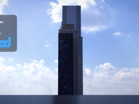 Modern Building in United States 3D Модель