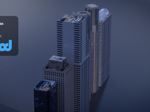 Modern Building in United States 3D Модель