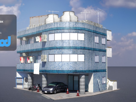 Japanese Apartment 0002 3Dモデル