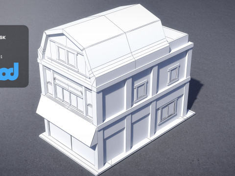 Japanese Style House 0023 Modello 3D