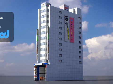 Japanese Building 0013 3D Model