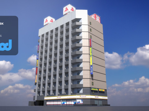Japanese Building 0001 3Dモデル