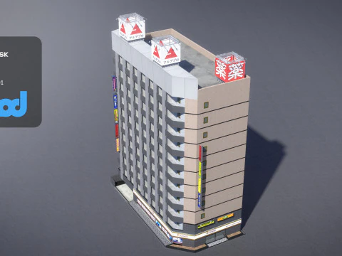 Japanese Building 0001 3D Model
