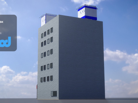 Japanese Commercial Building 0002 Model 3D