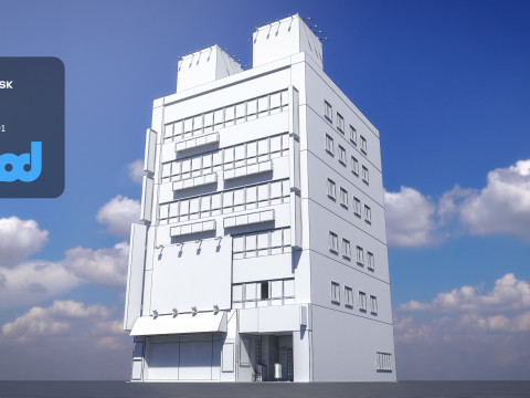 Japanese Commercial Building 0002 Model 3D
