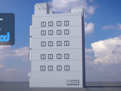 Japanese Commercial Building 0002 Model 3D