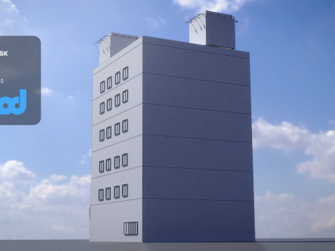 Japanese Commercial Building 0002 Model 3D