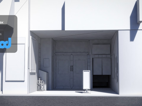 Japanese Commercial Building 0002 Model 3D