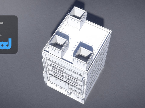 Japanese Commercial Building 0002 Model 3D