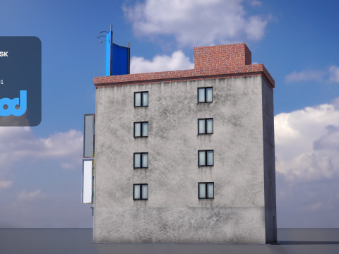Japanese Commercial Building 0004 3D 模型