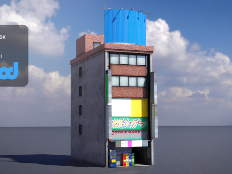 Japanese Commercial Building 0004 3D 模型