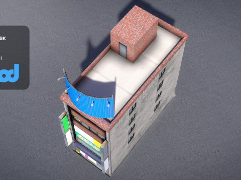 Japanese Commercial Building 0004 3D 模型