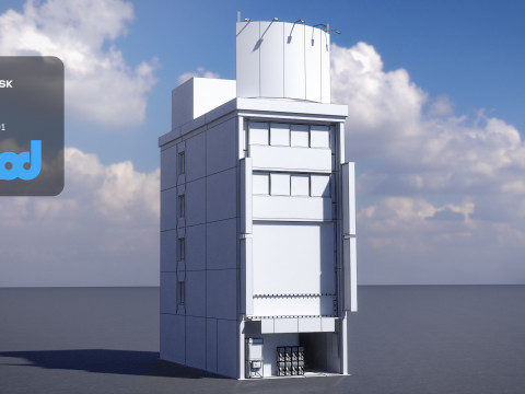 Japanese Commercial Building 0004 3D 模型