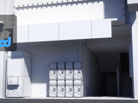 Japanese Commercial Building 0004 3D 模型
