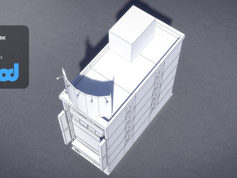 Japanese Commercial Building 0004 3D 模型