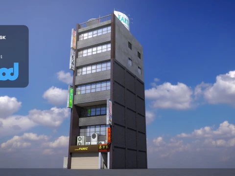 B&acirc;timent japonais 0012 Modèle 3D