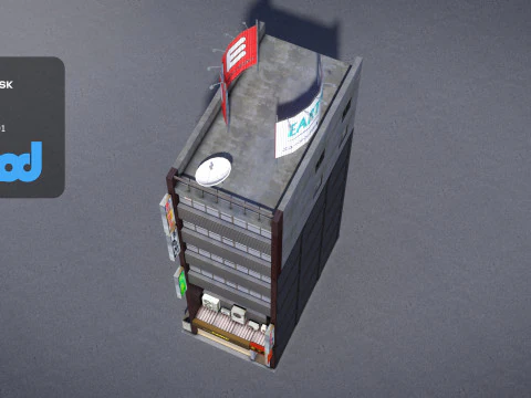 Japanese Building 0012 3D Model