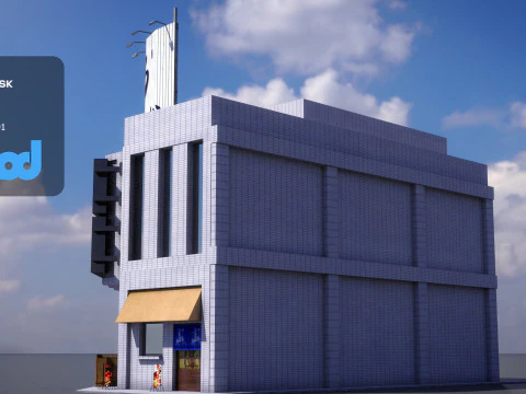 Japanese Building 0010 3D Model