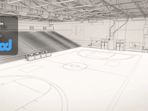 Basketball Court 3D Model