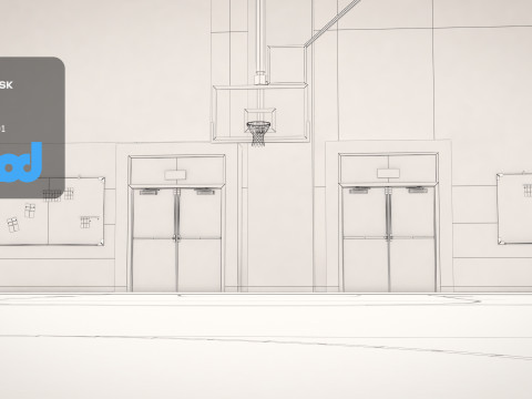 Basketball Court 3D Model