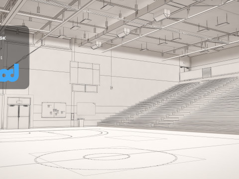 Basketball Court 3D Model