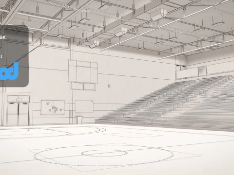 Basketball Court 3D Model