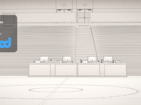 Basketball Court 3D Model