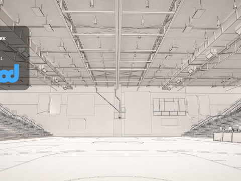Basketball Court 3D Model