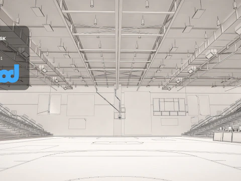 Basketball Court 3D Model