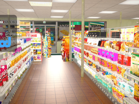 Convenience Store 0002 3D Model