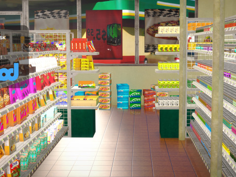 Convenience Store 0002 Modèle 3D