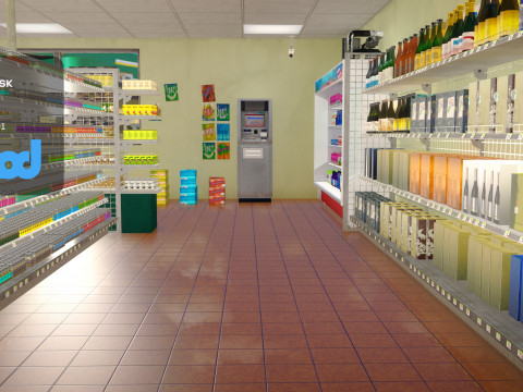 Convenience Store 0002 Modèle 3D